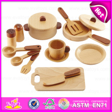 New Arrival Wooden Education Role Play Set Wooden Kitchenware Cooking Toy W10b127